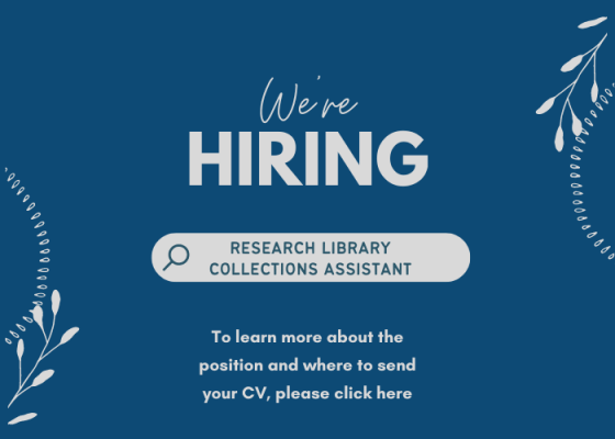 We're Hiring a Research Library Collections Assistant 